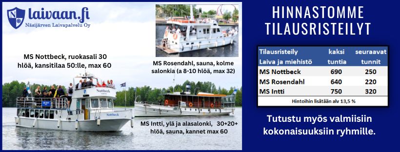 Risteilyt Tampere hinnasto 2026